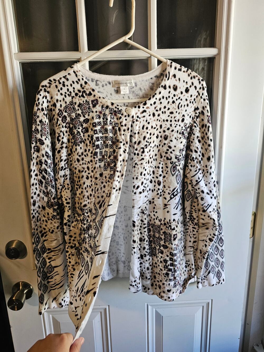 Christopher & Banks size XL 100% cotton cardigan